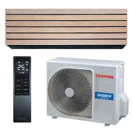 Climatisation mono split Daiseikai 10 2.5kW RAS-B10S4KVDG-E + RAS-10S4AVPG-E WiFi de série Mural Wood Inverter Toshiba