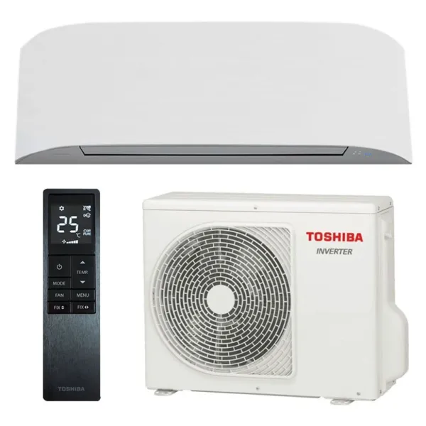 Climatisation mono split TOSHIBA Haori 2.5kW RAS-B10N4KVRG-E + RAS-10J2AVSG-E1 WiFi de série PAC réversible et silencieuse