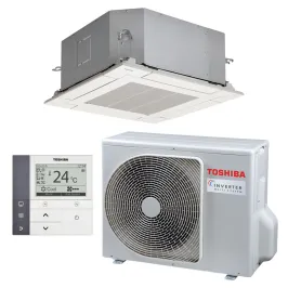 Climatiseur Toshiba cassette 600x600 2.5kW RAV-RM301MUT-E + RAV-GM301ATP-E Mono Split Digital Inverter PAC air-air silencieuse