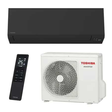 Climatiseur Toshiba Shorai Edge Noir 2.5kW RAS-B10G3KVSGB-E + RAS-10J2AVSG-E1 Mono split WiFi PAC Réversible Silencieuse