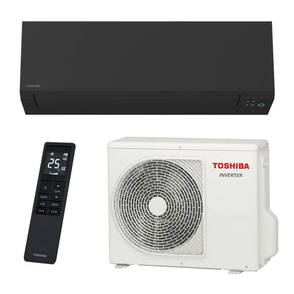 Climatiseur Toshiba Shorai Edge Noir 4.6kW RAS-B16G3KVSGB-E + RAS-16J2AVSG-E1 Mono split WiFi PAC Réversible Silencieuse