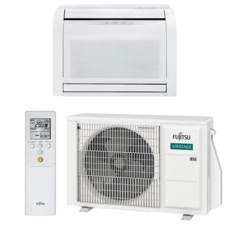 Climatisation mono split FUJITSU AGEG12KVCA + AOEG12KVCA 3.5kW Console KVCA Pompe à chaleur réversible silencieuse Gaz R32