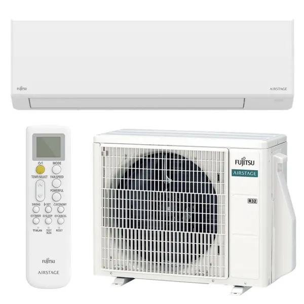 Climatisation mono split FUJITSU ASEH12KLTA + AOEH12KLTA 3.4kW Mural Compact Eco Serie KL PAC air/air Inverter