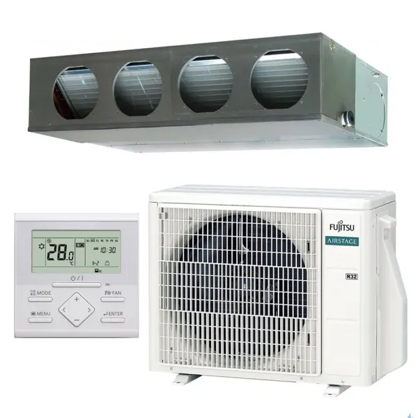 Climatiseur Fujitsu gainable KMLA 6.0kW ARXG22KMLB + AOEG22KBTB Performance Monosplit pour application commerciale