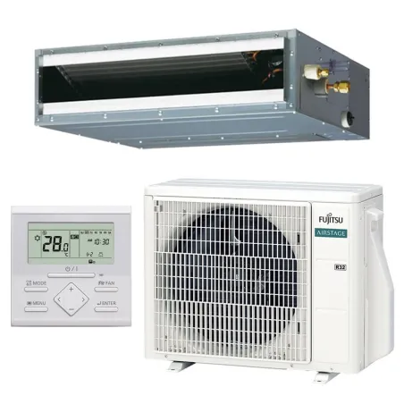Climatiseur mono split FUJITSU ARXG14KLLAP + AOEG14KATA 4.3kW Gainable KLLAP Serie Eco PAC Compacte réversible silencieuse
