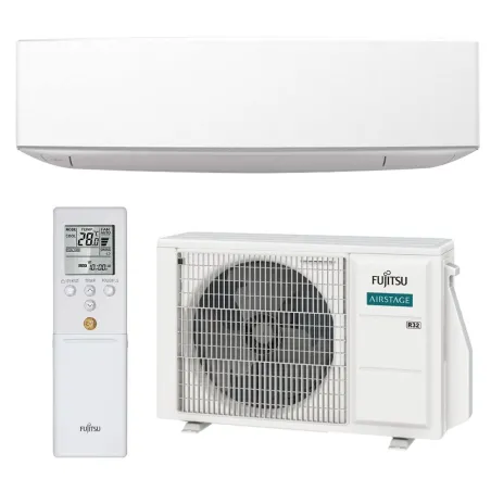 Climatiseur mono split FUJITSU ASEG09KETF + AOEG09KETA 2.5kW Série KE Blanc WiFi Mural Design PAC Inverter