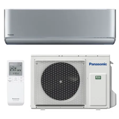 Climatiseur PANASONIC Etherea Gris Argenté 5.0kW CS-XZ50ZKEW + CU-Z50ZKE Mono split WiFi Mural Inverter PAC air-air Confort