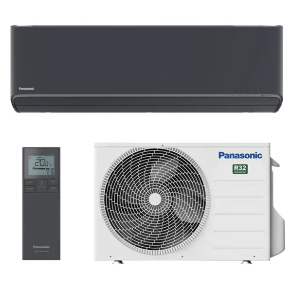Climatiseur PANASONIC Etherea Gris Graphite 3.5kW CS-XZ35CKEW-H + CU-Z35CKE Mono split WiFi Mural Inverter PAC air-air Confort