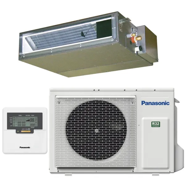 Climatiseur PANASONIC gainable Basse Pression Statique 5.0kW CS-Z50UD3EAW + CU-Z50UBEA PAC air-air Inverter Compact Silencieuse