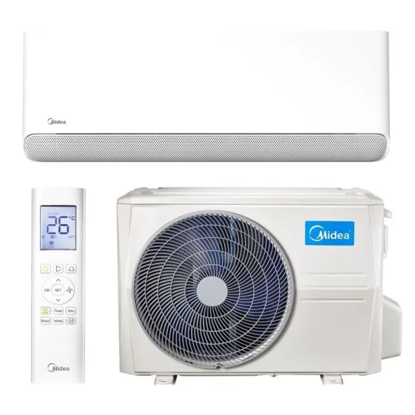 Climatiseur Mono split Midea BREEZELESS E 3.6kW MSCB1BU-12HRFN8 + MOX103-09HFNX WiFi de série PAC air-air