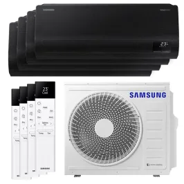 Quadri split Samsung Windfree BLACK 8.0kW AJ080TXJ4KG/EU tailles 20 + 20 + 25 + 25 AR70F07C1ABNEU (x2) + AR70F09C1ABNEU (x2)