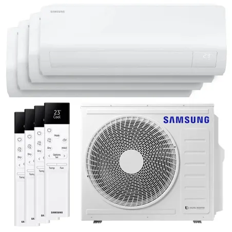 Quadri split Samsung CEBU S2 8.0kW AJ080TXJ4KG/EU tailles 20 + 20 + 20 + 35 AR50F07C1AHNEU (x3) + AR50F12C1AHNEU WiFi