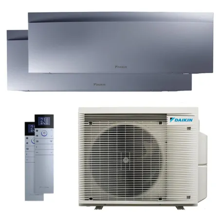 Climatiseur bi split DAIKIN Emura 3 4MXM80A9 FTXJ-AS 8kW tailles 25 + 50 Argent FTXJ25AS + FTXJ50AS