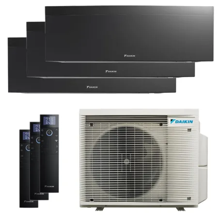 Climatiseur tri split DAIKIN Emura 3 3MXM68A9 FTXJ-AB 6.8kW tailles 20 + 20 + 35 Noir FTXJ20AB + FTXJ20AB + FTXJ35AB