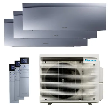 Climatiseur tri split DAIKIN Emura 3 3MXM68A9 FTXJ-AS 6.8kW tailles 25 + 25 + 25 Argent FTXJ25AS + FTXJ25AS + FTXJ25AS