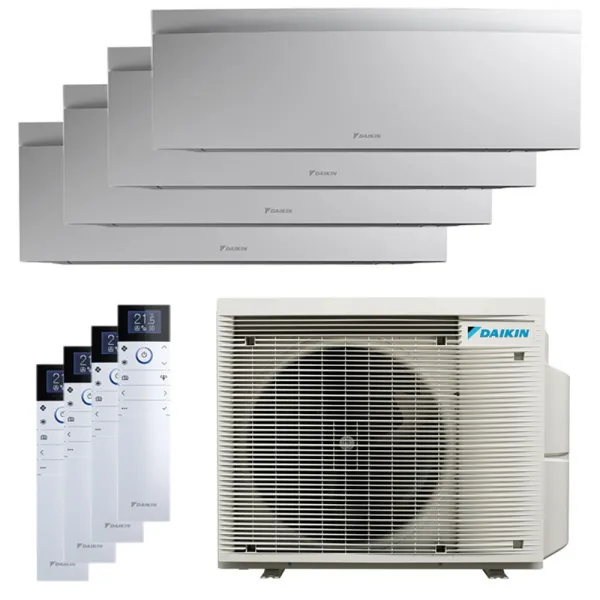 Quadri split DAIKIN Emura 3 4MXM80A9 FTXJ-AW 8kW tailles 20 + 20 + 20 + 20 Blanc FTXJ20AW + FTXJ20AW + FTXJ20AW + FTXJ20AW
