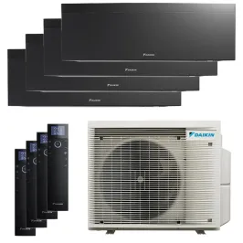 Quadri split DAIKIN Emura 3 4MXM80A9 FTXJ-AB 8kW tailles 20 + 20 + 25 + 25 Noir FTXJ20AB + FTXJ20AB + FTXJ25AB + FTXJ25AB