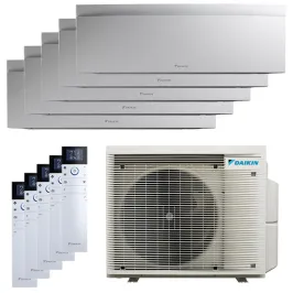 Penta split DAIKIN Emura 3 5MXM90A9 FTXJ-AW 9kW tailles 20 + 20 + 20 + 35 + 35 Blanc FTXJ20AW (x3) + FTXJ35AW (x2)