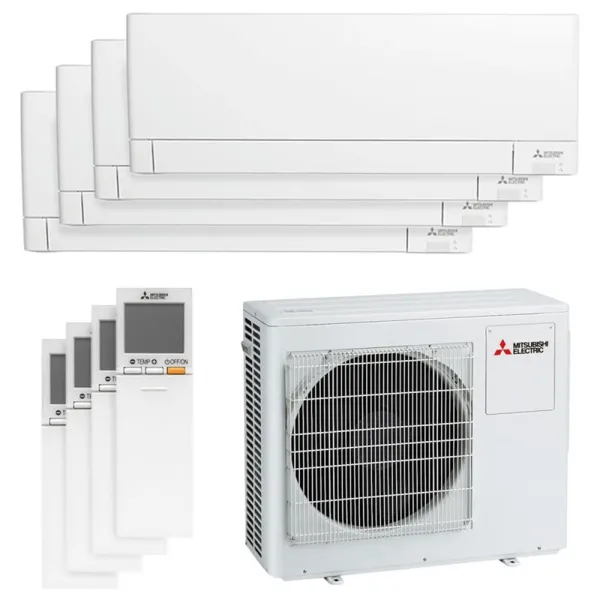 Quadri split Mitsubishi MSZ-AY MXZ-4F72VF4 7.2kW tailles 15 + 15 + 25 + 25 MSZ-AY15VGKP (x2) + MSZ-AY25VGK (x2) WiFi de série
