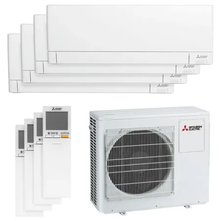 Quadri split Mitsubishi MSZ-AY MXZ-4F80VF4 8.0kW tailles 15 + 15 + 25 + 35 MSZ-AY15VGKP (x2) + MSZ-AY25VGK + MSZ-AY35VGK WiFi