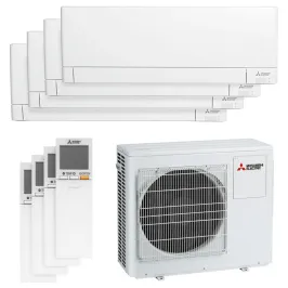 Quadri split Mitsubishi MSZ-AY MXZ-4F80VF4 8.0kW tailles 15 + 20 + 35 + 35 MSZ-AY15VGKP + MSZ-AY20VGKP + MSZ-AY35VGK (x2) WiFi