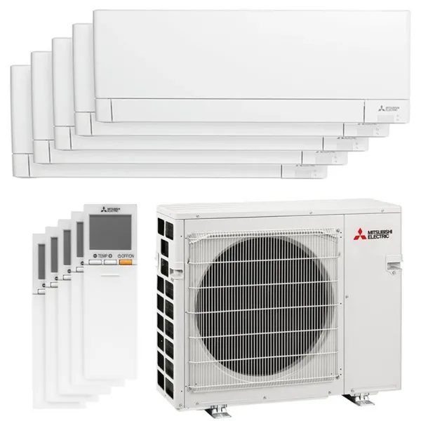 Penta split Mitsubishi MSZ-AY MXZ-5F102VF2 10.2kW tailles 15 + 15 + 15 + 15 + 42 MSZ-AY15VGKP (x4) + MSZ-AY42VGK WiFi de série
