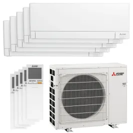 Penta split Mitsubishi MSZ-AY MXZ-5F102VF2 10.2kW tailles 20 + 25 + 25 + 25 + 25 MSZ-AY20VGKP + MSZ-AY25VGK (x4) WiFi de série