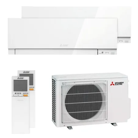 Climatiseur bi split Mitsubishi MSZ-EF blanc MXZ-2F53VF4 5.3kW tailles 25 + 25 MSZ-EF25VGKW + MSZ-EF25VGKW WiFi Mural Design