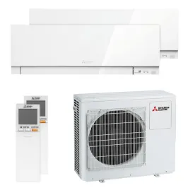Climatiseur bi split Mitsubishi MSZ-EF blanc MXZ-4F80VF4 8.0kW tailles 42 + 42 MSZ-EF42VGKW + MSZ-EF42VGKW WiFi Mural Design