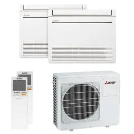Climatiseur bi split Mitsubishi Console MXZ-3F68VF4 6.8kW tailles 25 + 50 MFZ-KT25VGK + MFZ-KT50VGK Console Design Inverter