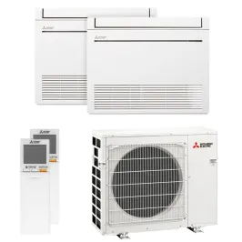 Climatiseur bi split Mitsubishi Console MXZ-5F102VF2 10.2kW tailles 50 + 50 MFZ-KT50VGK + MFZ-KT50VGK Console Design Inverter