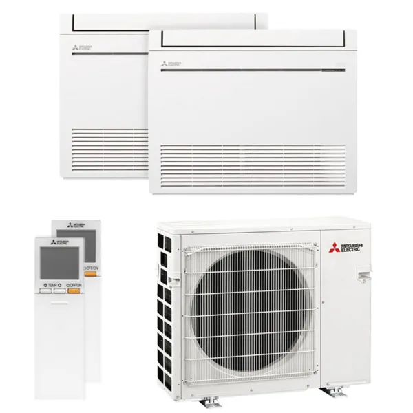 Climatiseur bi split Mitsubishi Console MXZ-5F102VF2 10.2kW tailles 50 + 50 MFZ-KT50VGK + MFZ-KT50VGK Console Design Inverter