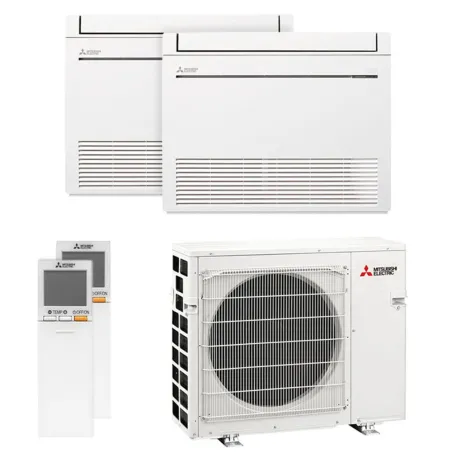 Climatiseur bi split Mitsubishi Console MXZ-5F102VF2 10.2kW tailles 50 + 50 MFZ-KT50VGK + MFZ-KT50VGK Console Design Inverter