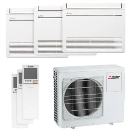 Climatiseur tri split Mitsubishi Console MXZ-3F68VF4 6.8kW tailles 25 + 25 + 25 MFZ-KT25VGK (x3) Console Design Inverter