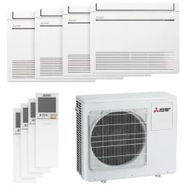 Quadri split Mitsubishi Console MXZ-4F80VF4 8.0kW tailles 25 + 25 + 25 + 25 MFZ-KT25VGK (x4) Console Design Inverter