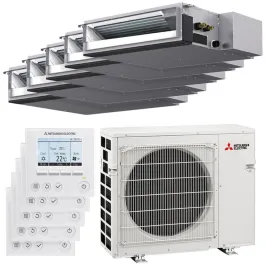 Penta split gainable SEZ-M MXZ-5F102VF2 10.2kW tailles 25 + 25 + 25 + 25 + 35 SEZ-M25DA2 (x4) + SEZ-M35DA2 & commande PAR-41MAA