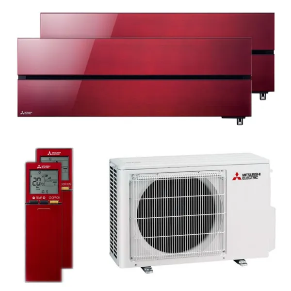 Climatiseur bi split Mitsubishi MSZ-LN Rouge MXZ-2F53VF4 5.3kW tailles 25 + 35 MSZ-LN25VG2R + MSZ-LN35VG2R Design de Luxe WiFi