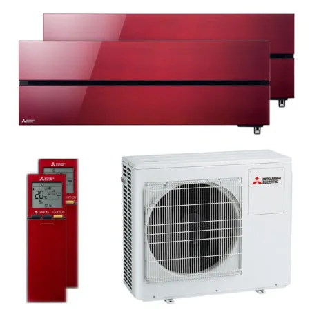 Climatiseur bi split Mitsubishi MSZ-LN Rouge MXZ-3F68VF4 6.8kW tailles 35 + 35 MSZ-LN35VG2R + MSZ-LN35VG2R Design de Luxe WiFi