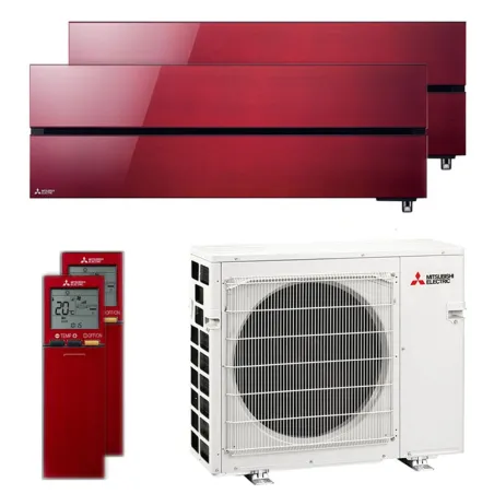 Climatiseur bi split Mitsubishi MSZ-LN Rouge MXZ-5F102VF2 10.2kW tailles 50 + 50 MSZ-LN50VG2R + MSZ-LN50VG2R Design Luxe WiFi