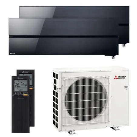 Climatiseur bi split Mitsubishi MSZ-LN Noir MXZ-5F102VF2 10.2kW tailles 50 + 50 MSZ-LN50VG2B + MSZ-LN50VG2B Design Luxe WiFi