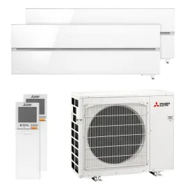 Climatiseur bi split Mitsubishi MSZ-LN Blanc MXZ-5F102VF2 10.2kW tailles 50 + 50 MSZ-LN50VG2V + MSZ-LN50VG2V Design Luxe WiFi
