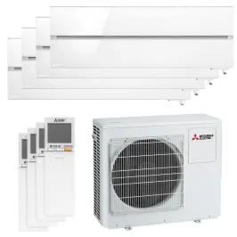 Quadri split Mitsubishi MSZ-LN Blanc MXZ-4F80VF4 8.0kW tailles 25 + 25 + 25 + 25 MSZ-LN25VG2V (x4) Mural Design de Luxe WiFi