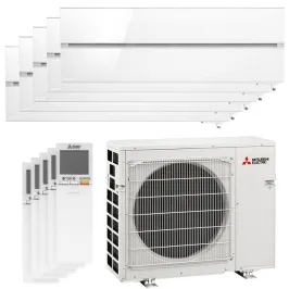 Penta split MSZ-LN Blanc MXZ-5F102VF2 10.2kW tailles 25 + 25 + 25 + 25 + 35 MSZ-LN25VG2V (x4) + MSZ-LN35VG2V Design de Luxe