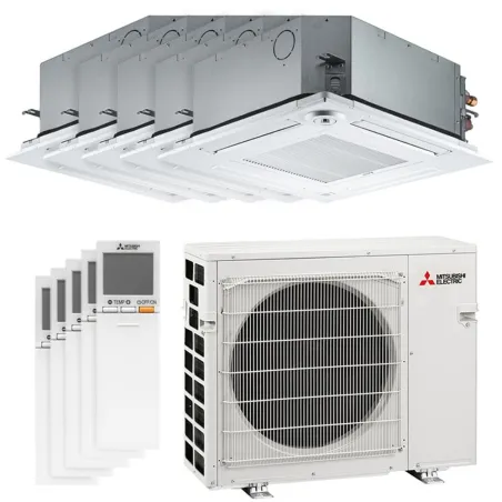 Penta split Mitsubishi SLZ-M MXZ-5F102VF2 10kW tailles 15 + 25 + 25 + 25 + 35 SLZ-M15FA2 + SLZ-M25FA2 (x3) + SLZ-M35FA2