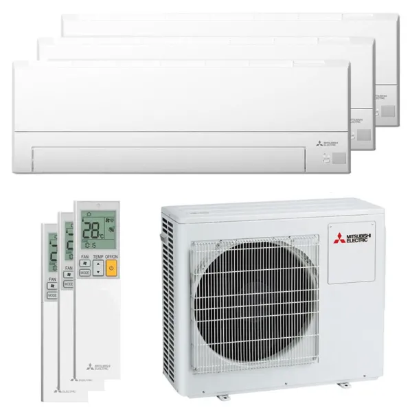 Climatiseur tri split Mitsubishi MSZ-BT MXZ-3F54VF4 5.4kW tailles 20 + 20 + 20 MSZ-BT20VGK + MSZ-BT20VGK + MSZ-BT20VGK WiFi