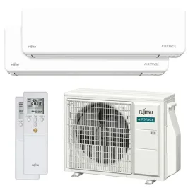 Climatiseur bi split FUJITSU Mural KMCG AOEG18KBCA2 5kW tailles 20 + 25 WiFi de série ASEH07KMCG + ASEH09KMCG