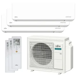 Climatiseur tri split FUJITSU Mural KMCG AOEG24KBCA3 6.8kW tailles 20 + 20 + 35 WiFi ASEH07KMCG + ASEH07KMCG + ASEH12KMCG