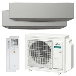 Climatiseur bi split FUJITSU Mural KETF-B AOEG24KBCA3 6.8kW tailles 25 + 42 Design Argent WiFi ASEG09KETF-B + ASEG14KETF-B