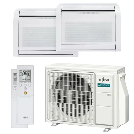 Climatiseur bi split FUJITSU Console KVCA AOEG18KBCA2 5kW tailles 25 + 25 Console Compacte AGEG09KVCA + AGEG09KVCA
