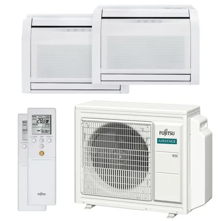 Climatiseur bi split FUJITSU Console KVCA AOEG24KBCA3 6.8kW tailles 25 + 35 Console Compacte AGEG09KVCA + AGEG12KVCA